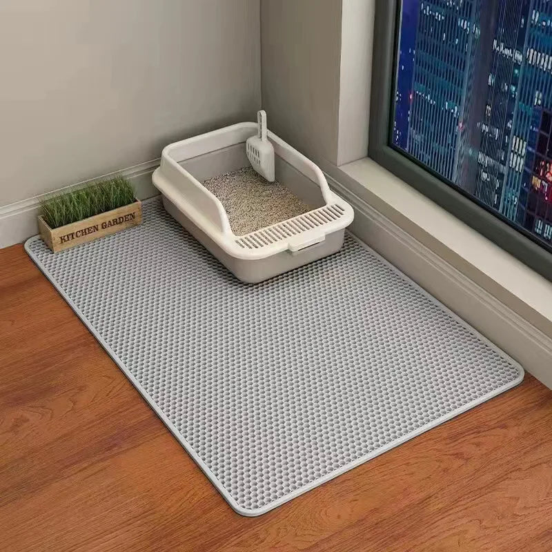 Cat Litter Mat Double Layer Pet Non Slip Big Pet Litter Box Filter