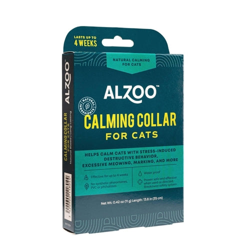 ALZOO Plant-Based Calming Collar for Cats - Stress Relief & Anxiety
