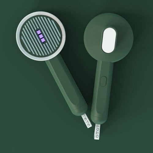 2-In-1 Pet Grooming Tool: Uv Light Hair Remover And Detangling Comb