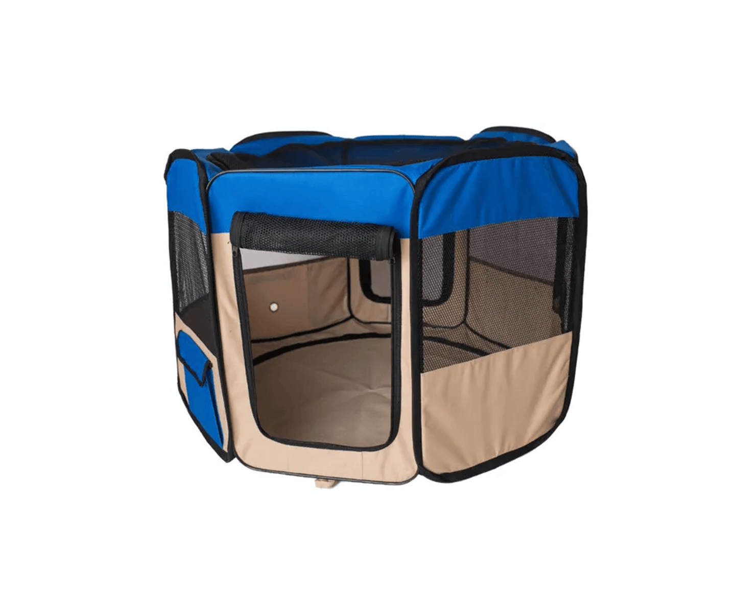 Armarkat Portable Pet Playpen - Blue and Beige, 49x49x24 Inches |FREE SHIPPING  USA|