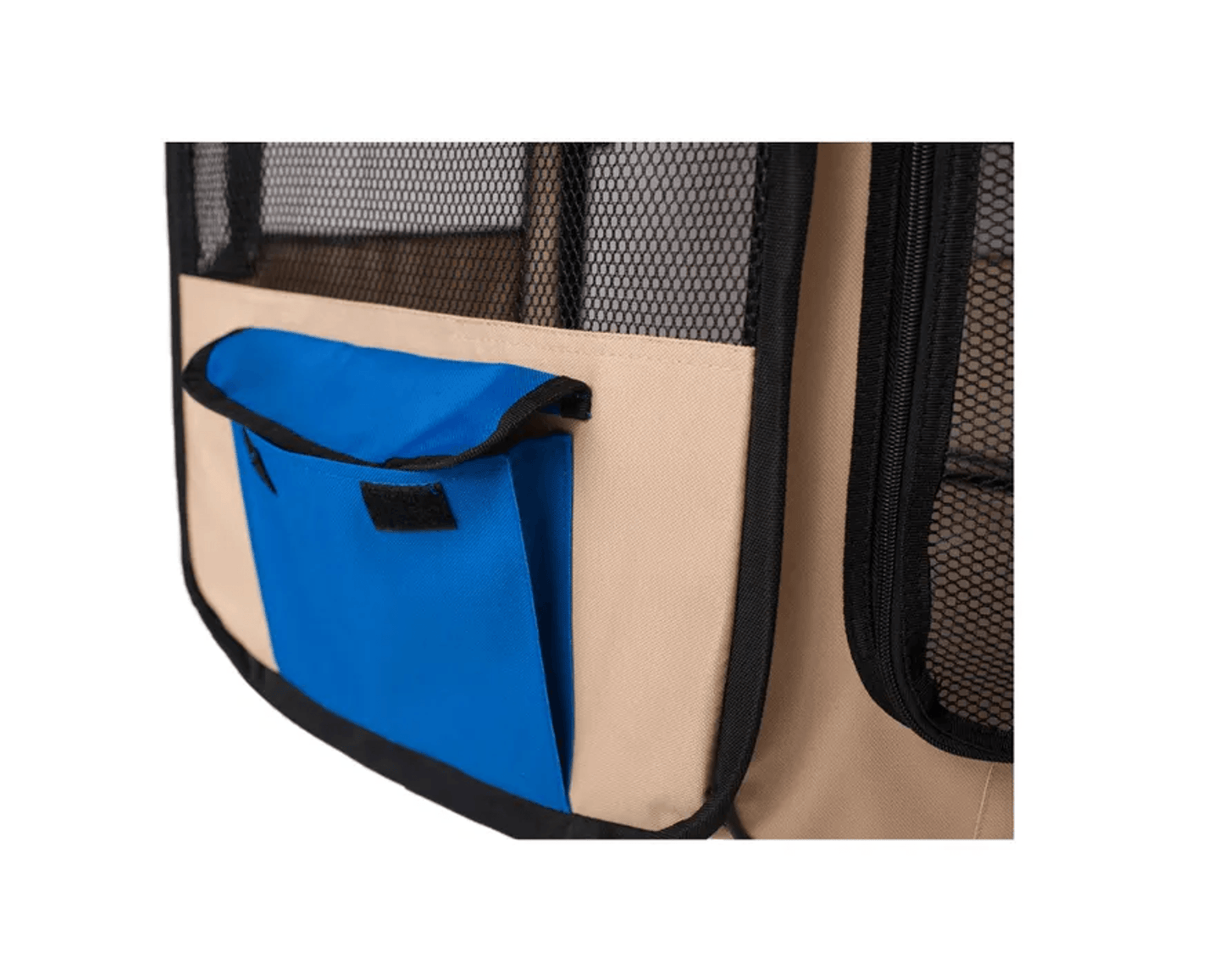 Armarkat Portable Pet Playpen - Blue and Beige, 49x49x24 Inches |FREE SHIPPING  USA|