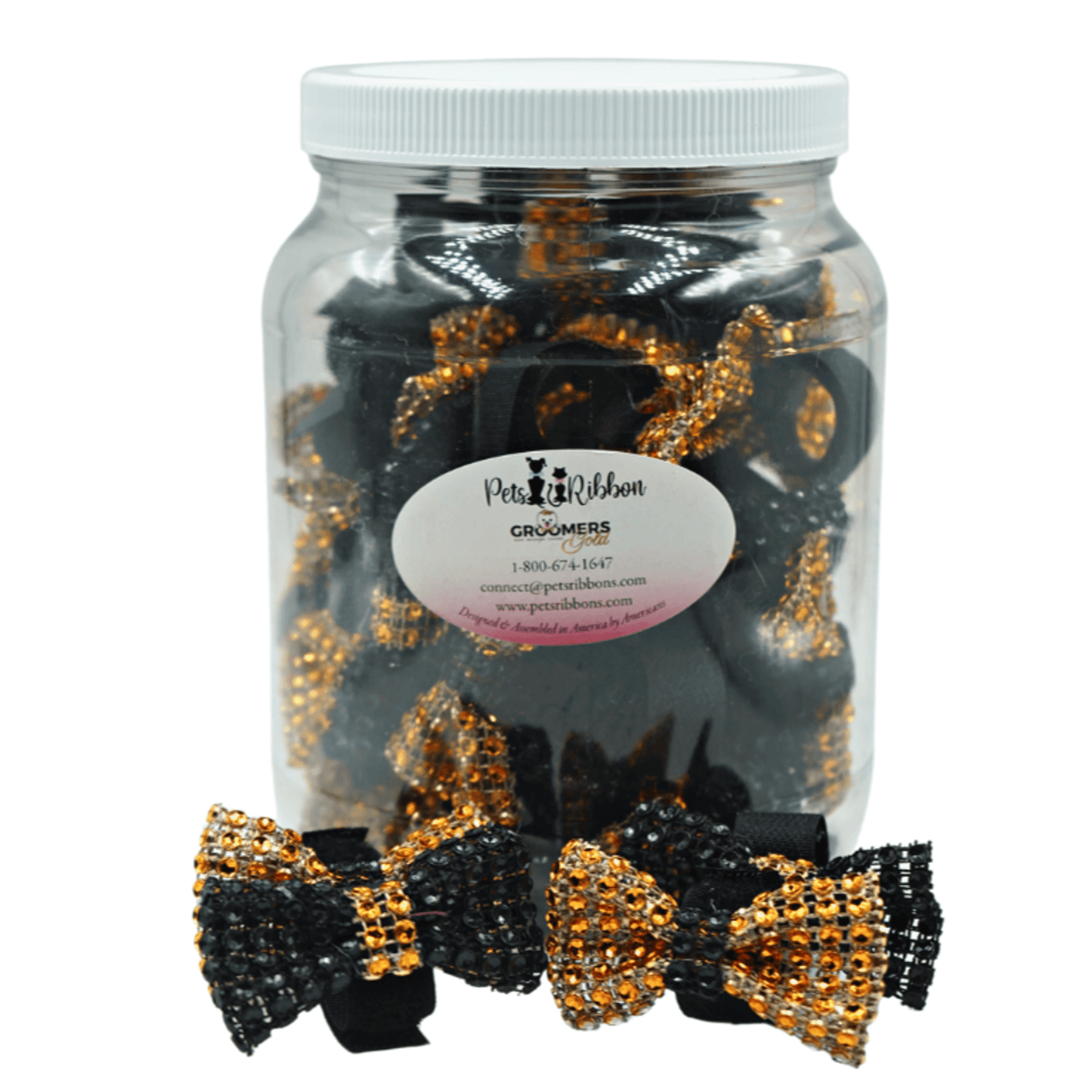 Premium Halloween Velcro Bows for Pets - Assorted 1" Bow Collection