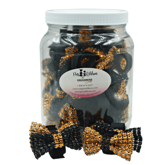 Premium Halloween Velcro Bows for Pets - Assorted 1" Bow Collection