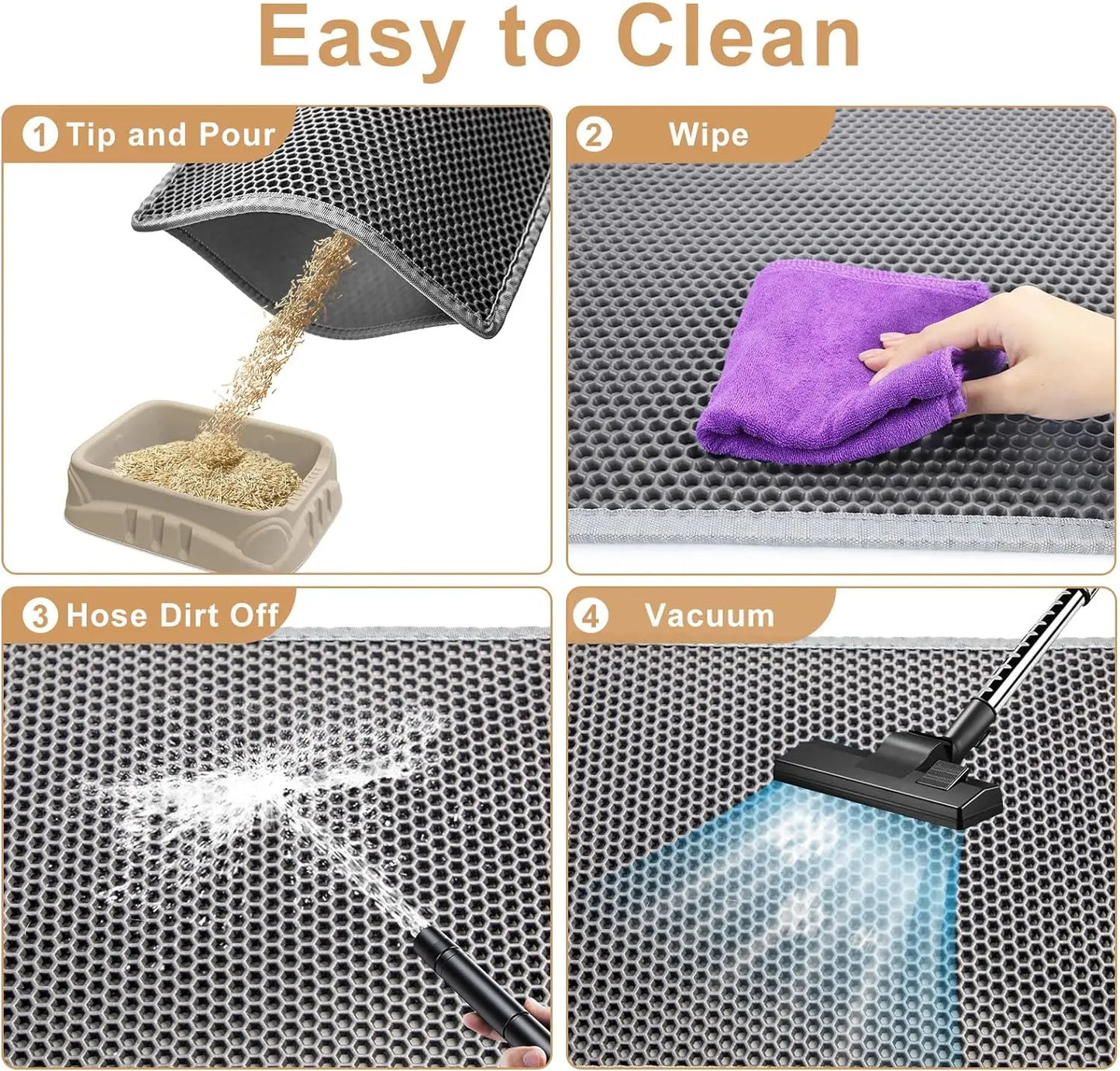 Cat Litter Mat Double Layer Pet Non Slip Big Pet Litter Box Filter