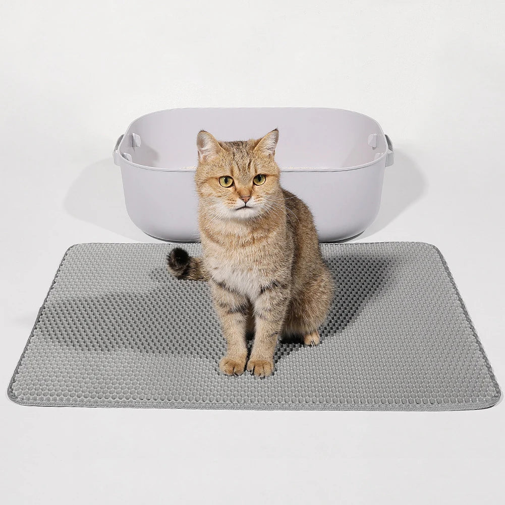 Cat Litter Mat Double Layer Pet Non Slip Big Pet Litter Box Filter