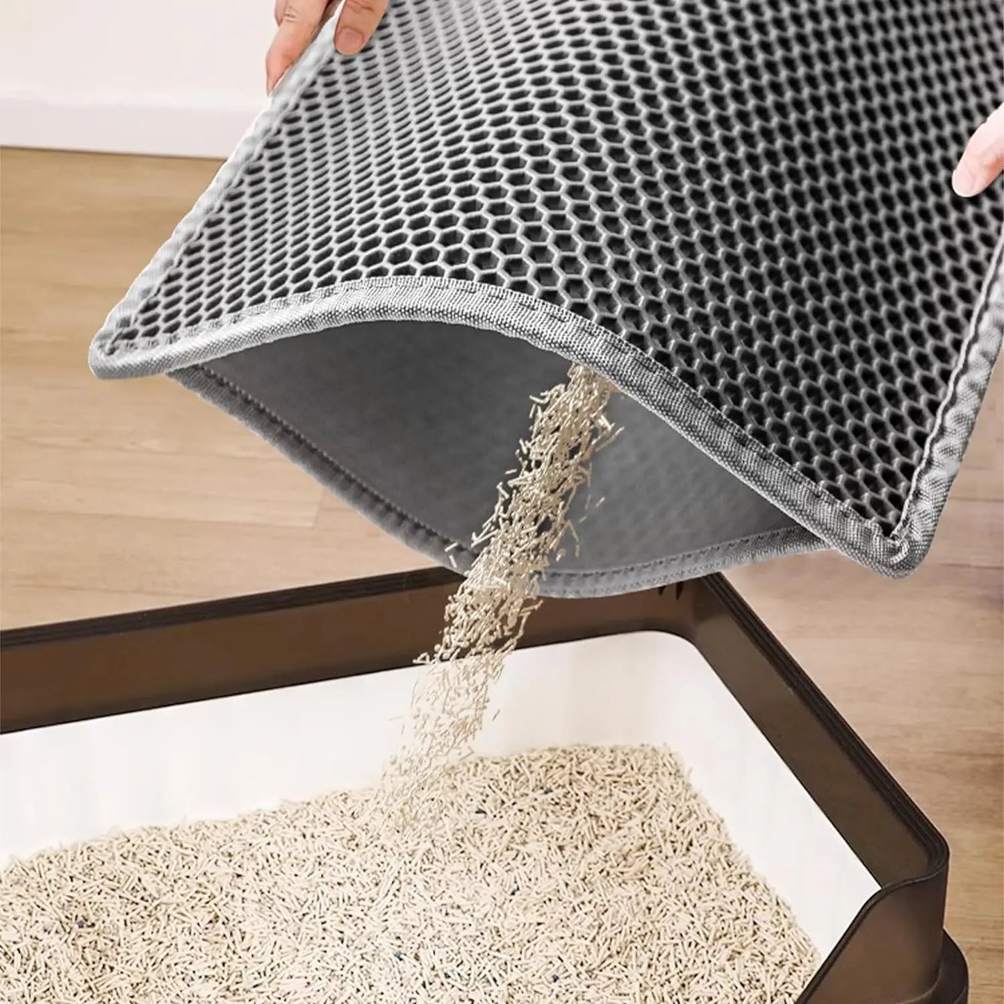 Cat Litter Mat Double Layer Pet Non Slip Big Pet Litter Box Filter