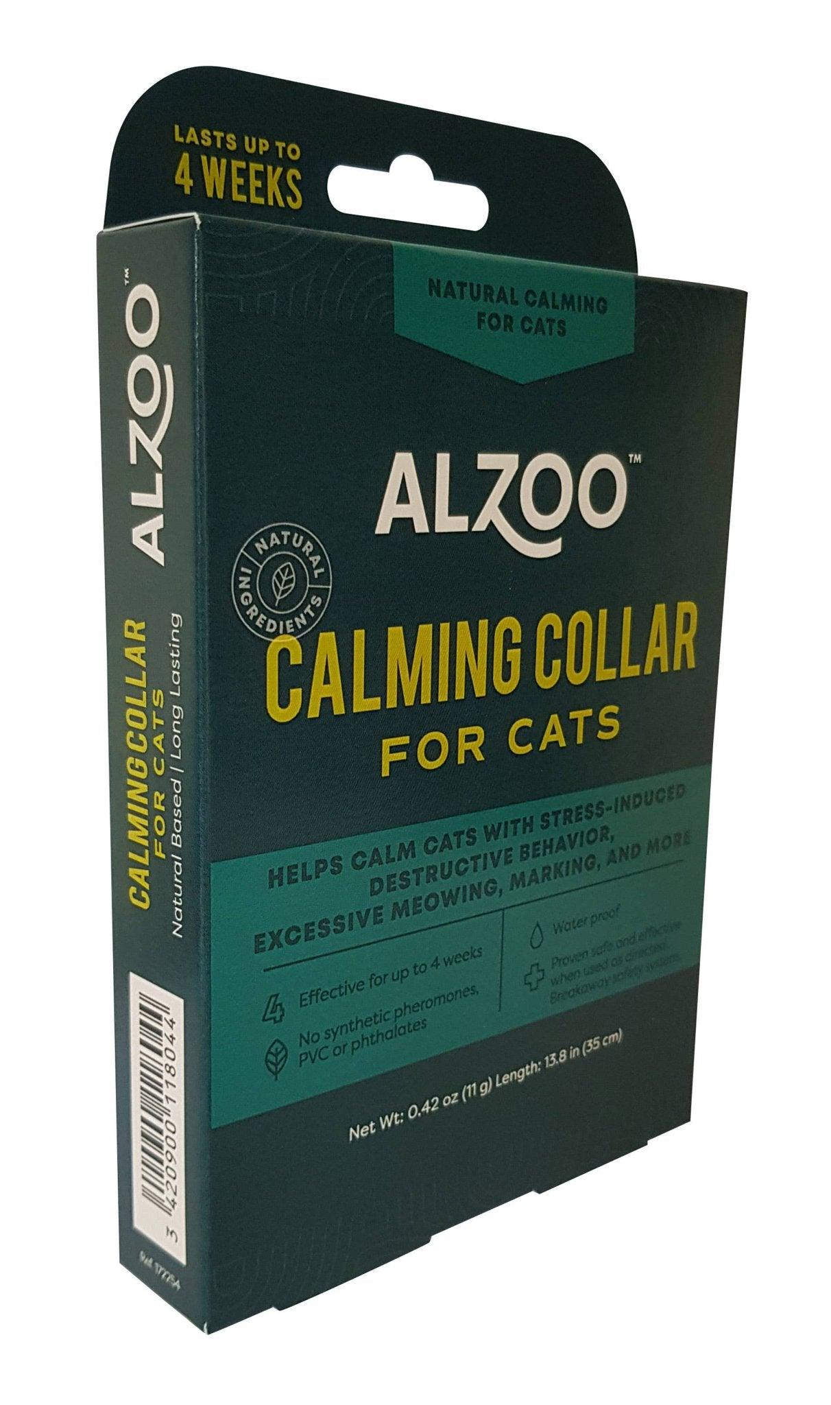 ALZOO Plant-Based Calming Collar for Cats - Stress Relief & Anxiety