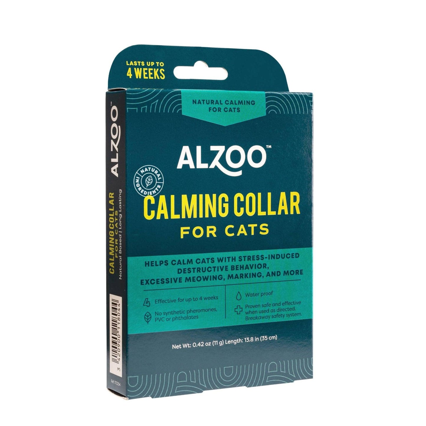 ALZOO Plant-Based Calming Collar for Cats - Stress Relief & Anxiety